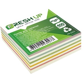 Папір для нотаток 85*85 мм/400 арк., неклеєний/мікс Fresh Up