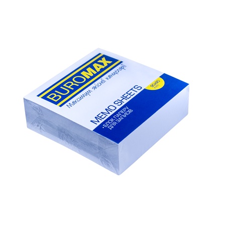 Папір для нотаток 90*90*30 мм, неклеєний/білий Buromax