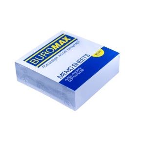 Папір для нотаток 90*90*30 мм, неклеєний/білий Buromax