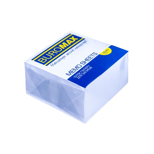 Папір для нотаток 90*90*50 мм, неклеєний/білий Buromax