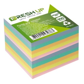 Папір для нотаток 90*90 мм/900 арк., неклеєний/класика Fresh Up