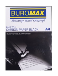Папір копіювальний А4 100 арк. чорний Buromax