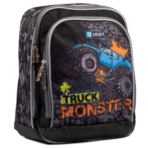 Рюкзак шкільний Smart H-55 "Monster Truck" чорний