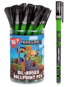 Ручка кулькова Yes "Minecraft Heroes", 0,7 мм, синя (уп.=24 шт.)