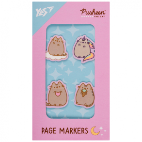 Індекси пластикові фігурні 4 кол. по 20 шт. "Pusheen" Yes