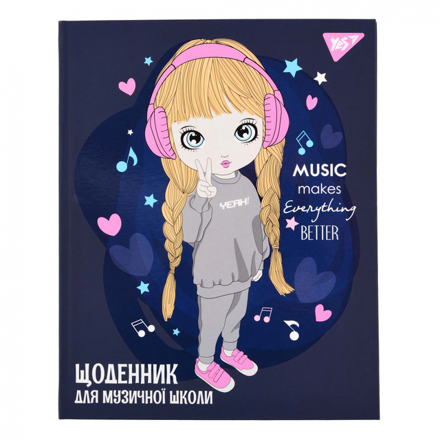 Щоденник для музичної школи А5 48 арк., ІО, "Cool Girl" Yes