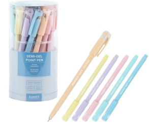 Ручка кулькова Axent "Soft Pastel", 0,7 мм, синя (уп.=24 шт.)