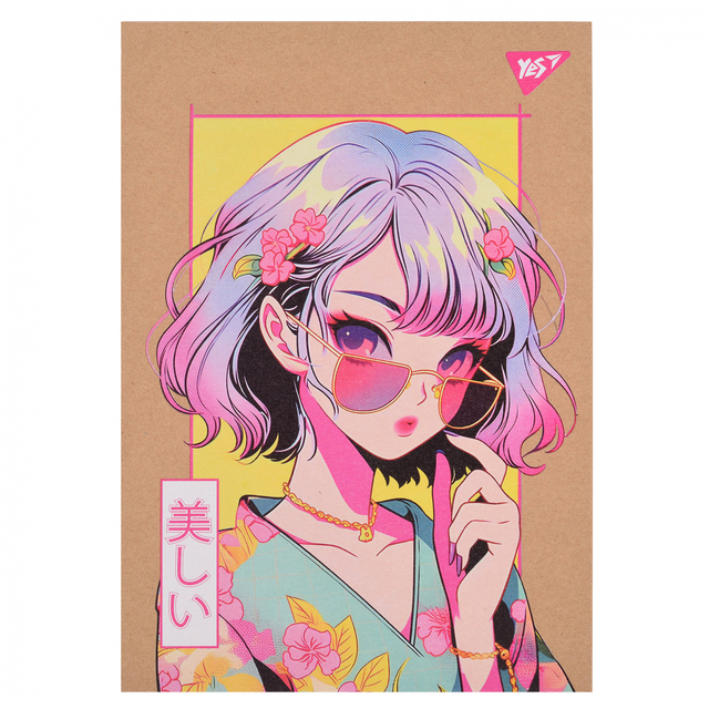 Блокнот А5 80 арк., "Anime Girl", #, МО, склейка Yes