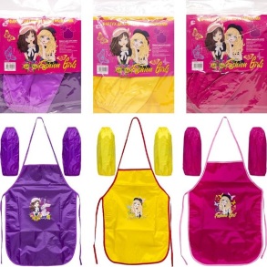 Фартух для творчості з нарукавниками "Дівчинка"