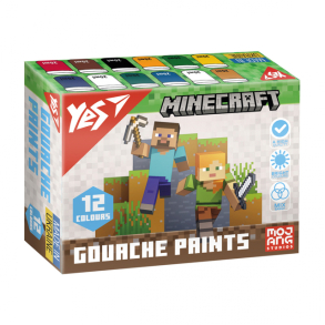 Гуаш Yes 12 кол./20 мл. "Minecraft"