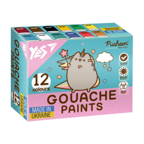 Гуаш Yes 12 кол./20 мл. "Pusheen" 