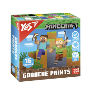 Гуаш Yes 16 кол./20 мл. "Minecraft" 