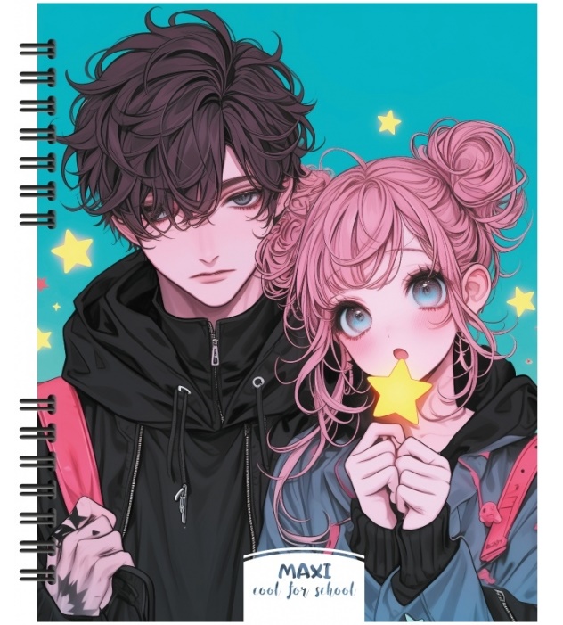 Блокнот В5 60 арк., "Anime", #, ПО, пружина бокова Maxi