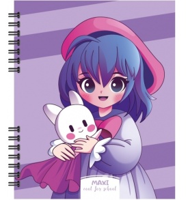 Блокнот В5 60 арк., "Anime", #, ПО, пружина бокова Maxi