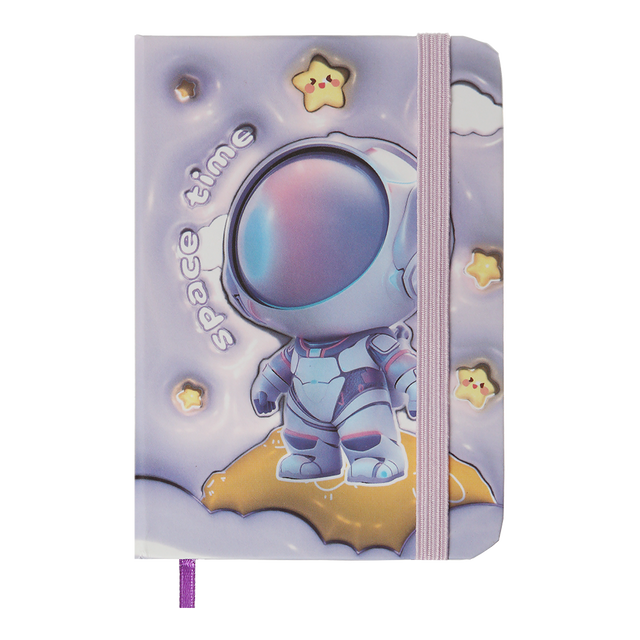 Блокнот А7 80 арк., "Astronaut", #, ТО, на гумку Zibi