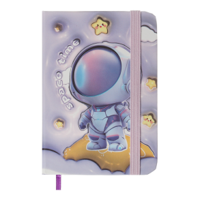 Блокнот А7 80 арк., "Astronaut", #, ТО, на гумку Zibi