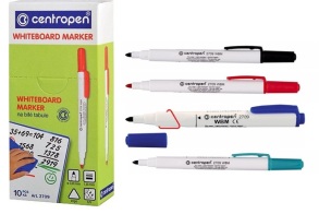 Маркер для дошки білої "2709 Board", 1-2 мм, круглий, синій (уп.=10 шт.) Centropen