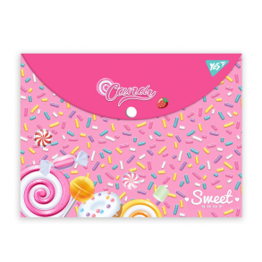 Папка на кнопку пластикова А4 "Sweet Cream" Yes