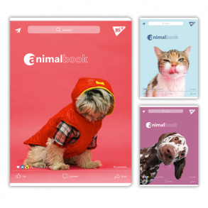 Блокнот А4 48 арк., "Animalbook", #, МО, скоба Yes