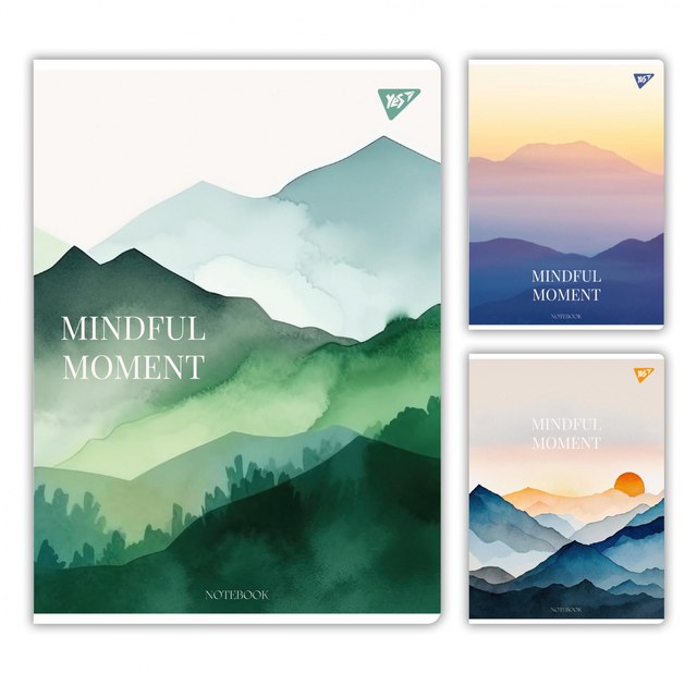 Блокнот А4 96 арк., "Mindful Moment", #, МО, скоба Yes