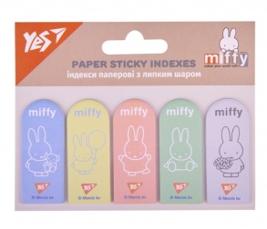 Індекси паперові 5 кол. по 20 шт., 22*55 мм "Miffy" Yes