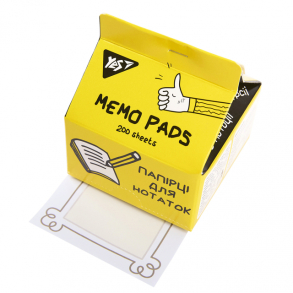 Папір для нотаток 70*75 мм/200 арк., неклеєний/"Tetra Pak Не ускладнюй!" Yes