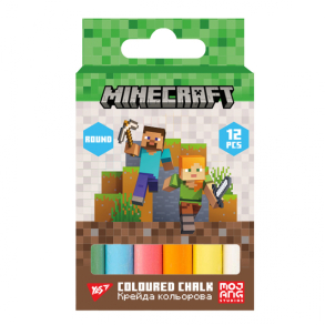 Крейда кольорова кругла 12 шт. "Minecraft" Yes
