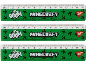 Лінійка пластикова 15 см "Minecraft Boom" Yes