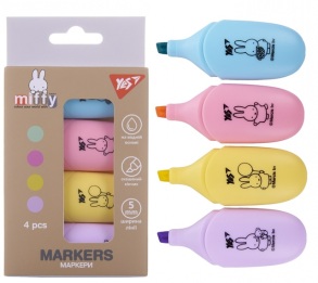 Набір маркерів текстових 4 шт. "Miffy" Yes