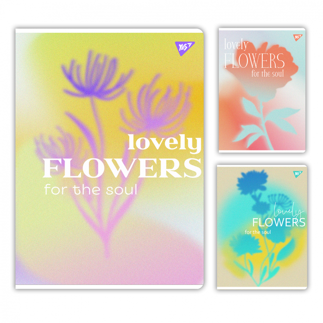 Блокнот А4 48 арк., "Lovely Flowers", #, МО, скоба Yes