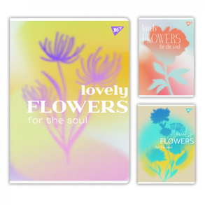 Блокнот А4 48 арк., "Lovely Flowers", #, МО, скоба Yes