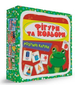 Картки розумні: 30 карток. "Фігури та кольори" Кристал Бук