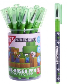 Ручка кулькова Yes "Minecraft Boom", 0,7 мм, синя (уп.=24 шт.)