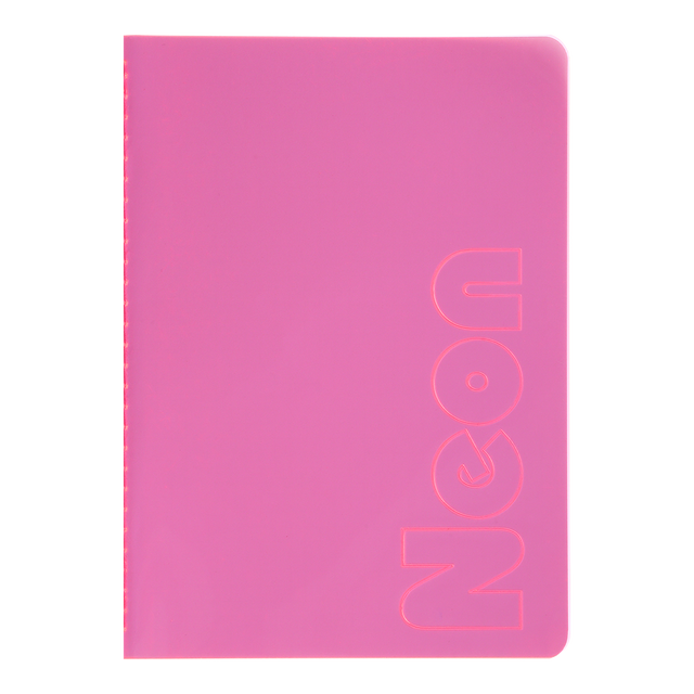 Блокнот А5 80 арк., "Neon", #, ІО, рожевий Buromax
