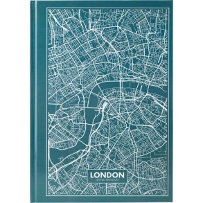 Блокнот А4 96 арк., "8422 London", #, ТО, бірюзовий Axent