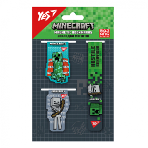 Закладка магнітна "Minecraft" (планшет=3 шт.) Yes