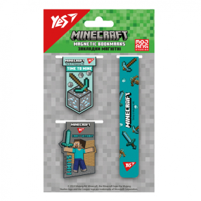 Закладка магнітна "Minecraft" (планшет=3 шт.) Yes