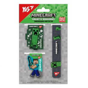 Закладка магнітна "Minecraft Boom" (планшет=3 шт.) Yes