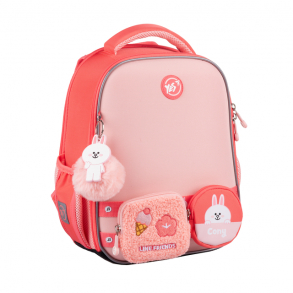 Рюкзак напівкаркасний Yes H-100 "Line Friends Pretty Cony" + АКЦІЯ Сумка для взуття