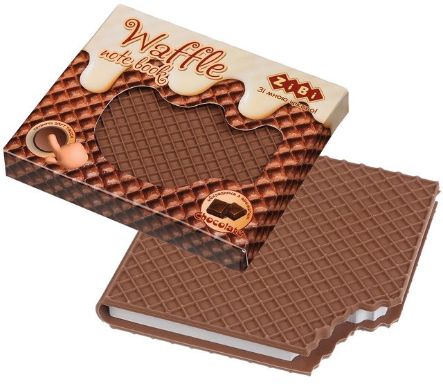 Блокнот 90*90 мм 80 арк., "Waffle", без лініювання, Soft Touch арома обкладинка Zibi