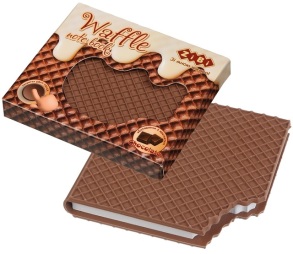 Блокнот 90*90 мм 80 арк., "Waffle", без лініювання, Soft Touch арома обкладинка Zibi