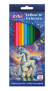 Олівці кольорові Zibi 12 кол. "Kids Line Unicorn"
