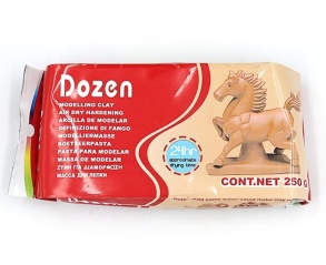 Пластилін скульптурний 250 г коричневий "Dozen"