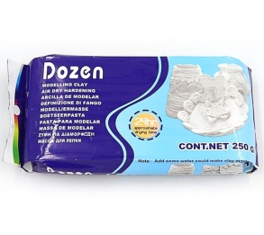 Пластилін скульптурний 250 г білий "Dozen"