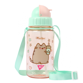 Пляшка для води 360 мл "Pusheen" з трубочкою Yes
