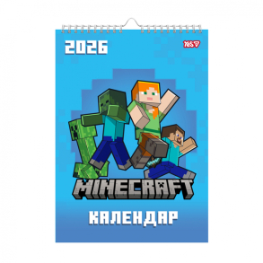 Календар настінний місячний на 1 пружину 2026 "Minecraft" Yes