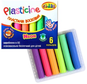Пластилін Class 6 кол. 100 г "Чисті руки. Eco Neon"