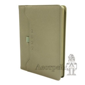 Щоденник датований Buromax А5 2027 21148-09 "Savana" шкірзам сірий