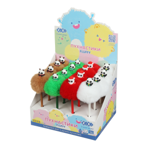 Ручка кулькова Zibi "Fluffy Panda", 0,7 мм, синя (уп.=16 шт.)