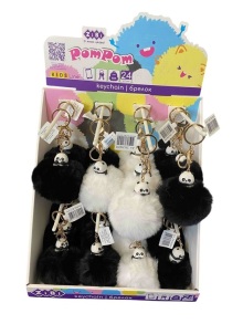 Брелок хутряний "PomPom Panda" (уп.=24 шт.)